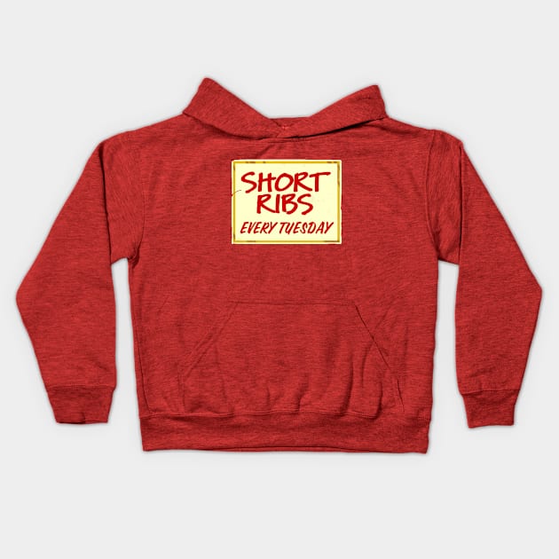 Short Ribs Kids Hoodie by Vandalay Industries